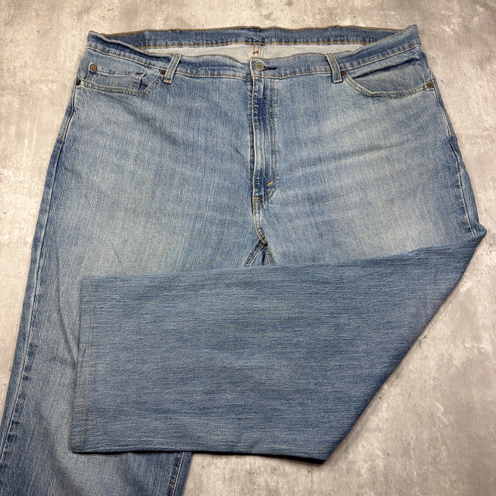 Levis 541 Athletic Taper Fit Jeans Mens 42x30 Blue Light Wash Stretch Flex Denim